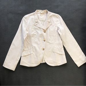 Sundance Cotton Linen Blazer Natural Khaki Stone Tan Color Size 4